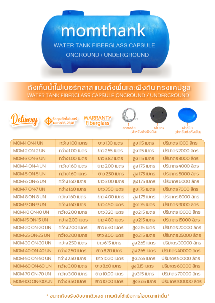 ถังน้ำ 5000 ลิตร ไฟเบอร์กลาส 