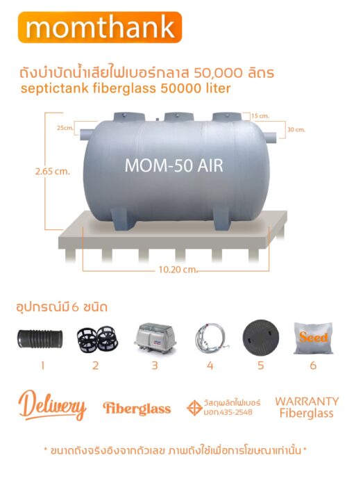 ถังบำบัดน้ำเสีย 50000 ลิตร ราคา